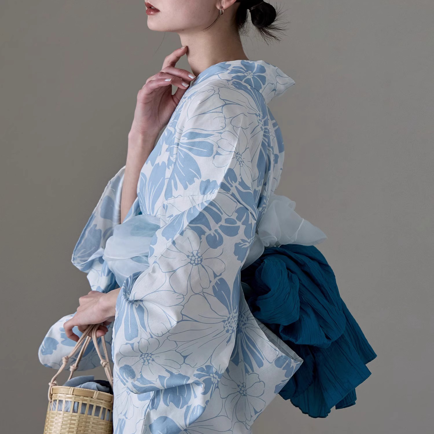 Ethnic Fashion Dress - 전통 유카타 기모노 면 린넨 소재