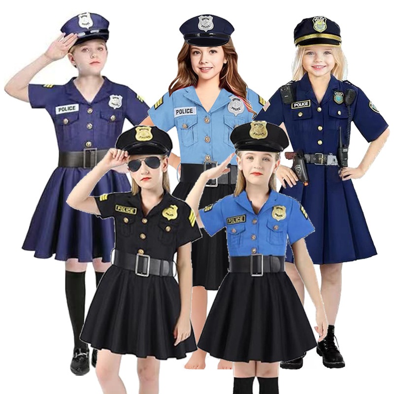 Ethnic Wear In Fashion - 할로윈 어린이 경찰복 여아 원피스 의상