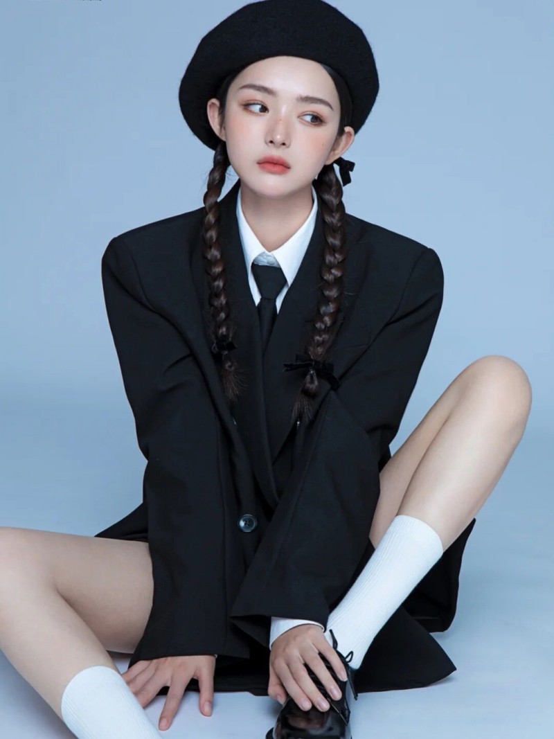 새로운 인물 사진 촬영 여성 정장 대학 스타일 이미지  - Ethnic Fashion Brands 리뷰 및 가격