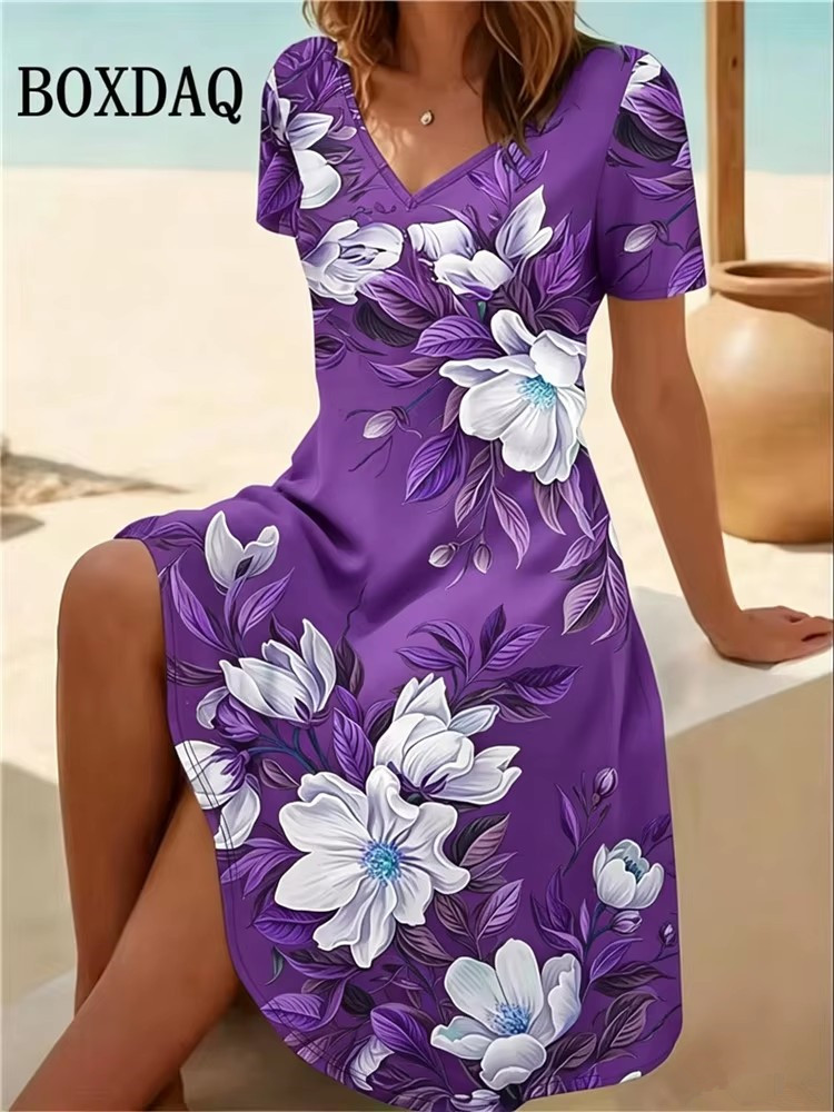 6XL 플러스 사이즈 여성 드레스 여름 해변 캐주얼 A - Ethnic Fashion Dress 리뷰 및 가격