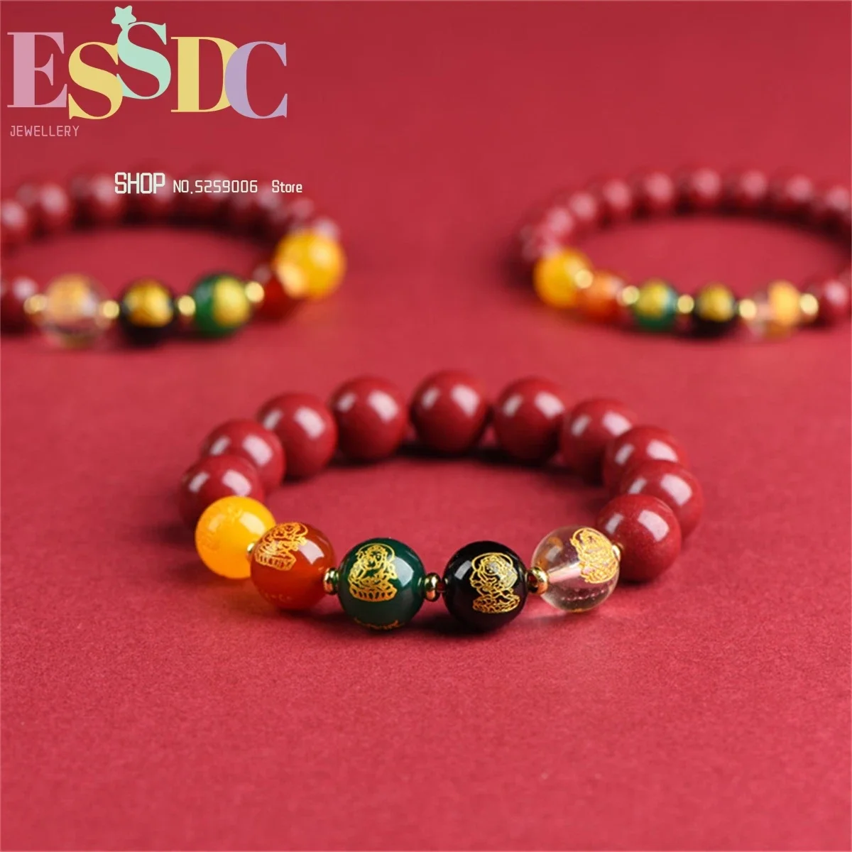 천연 보석 패션 5방향 부의신 진사 핸드 체인 퍼플 골 - Ethnic Fashion Way 리뷰 및 가격