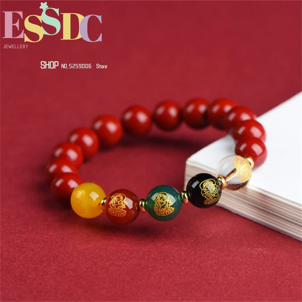천연 보석 패션 5방향 부의신 진사 핸드 체인 퍼플 골 - Ethnic Fashion Way 리뷰 및 가격