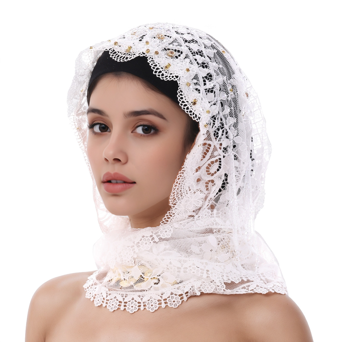 수제 스타일리시 숄 스카프 헤드스카프 레이스 랩 새로운 - Ethnic Wear In Fashion 리뷰 및 가격