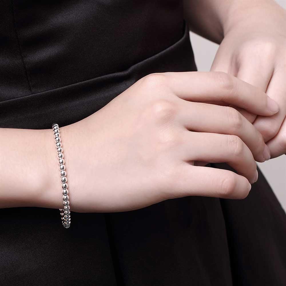 럭셔리 디자이너 925 스털링 실버 귀중한 4MM 비즈 - Ethnic Fashion Brands 리뷰 및 가격