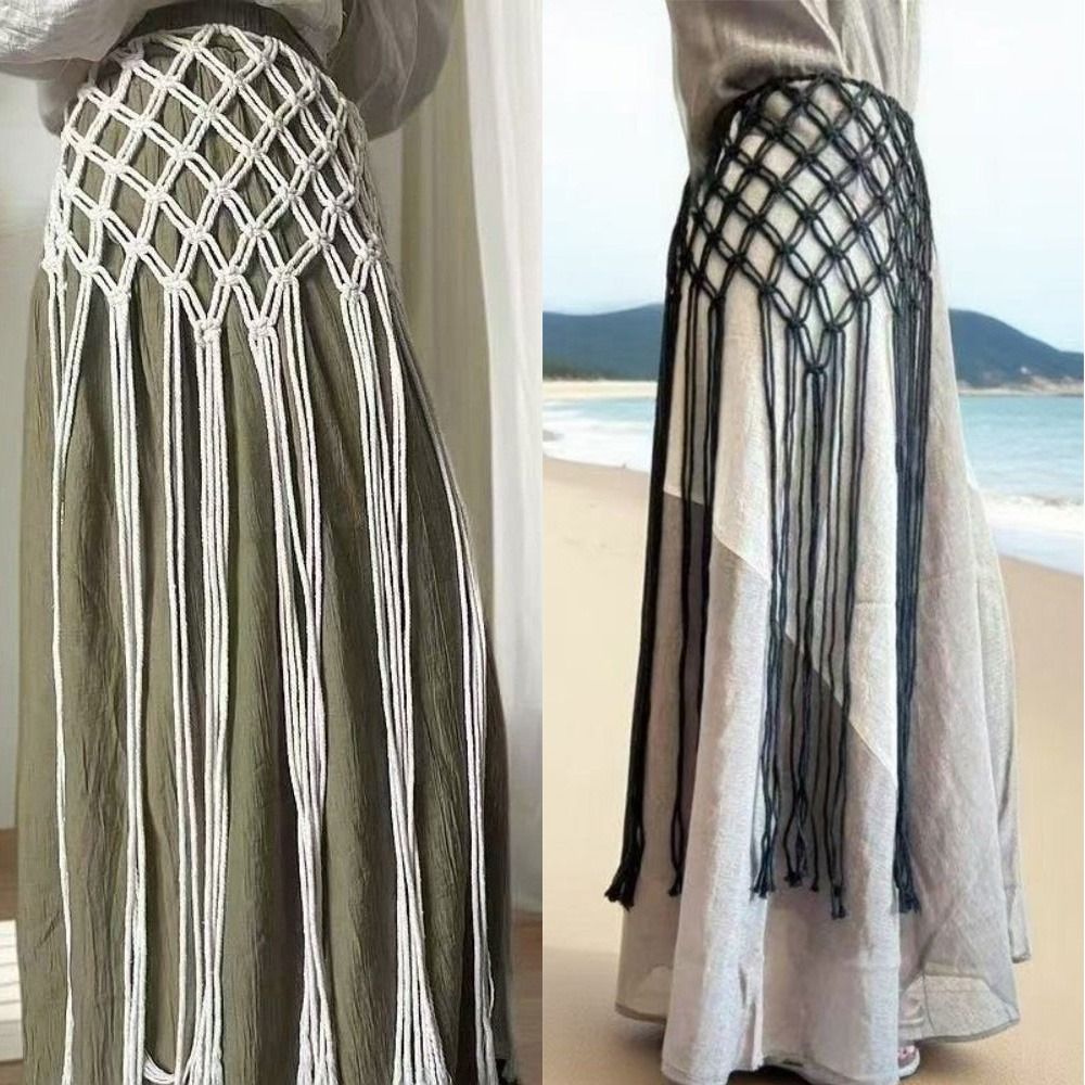 패션 보헤미안 네트 프린지 허리띠 장식 태슬 에스닉 디 - Ethnic Boho Fashion 리뷰 및 가격